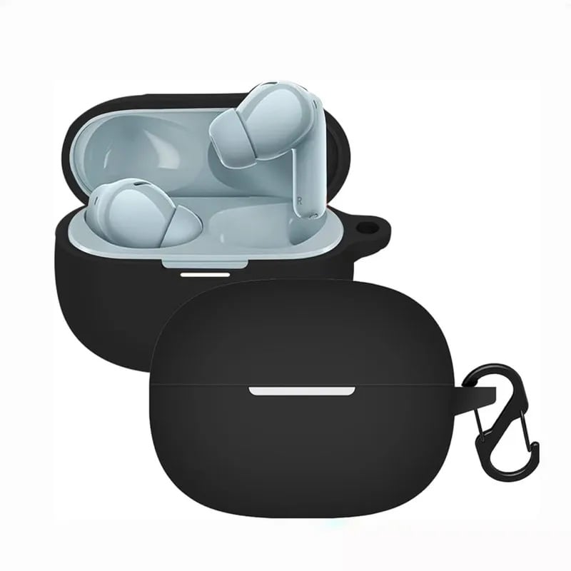 FUNDA DE SILICONA PARA AURICULARES XIAOMI REDMI BUDS 6 PRO-NEGRO - 1
