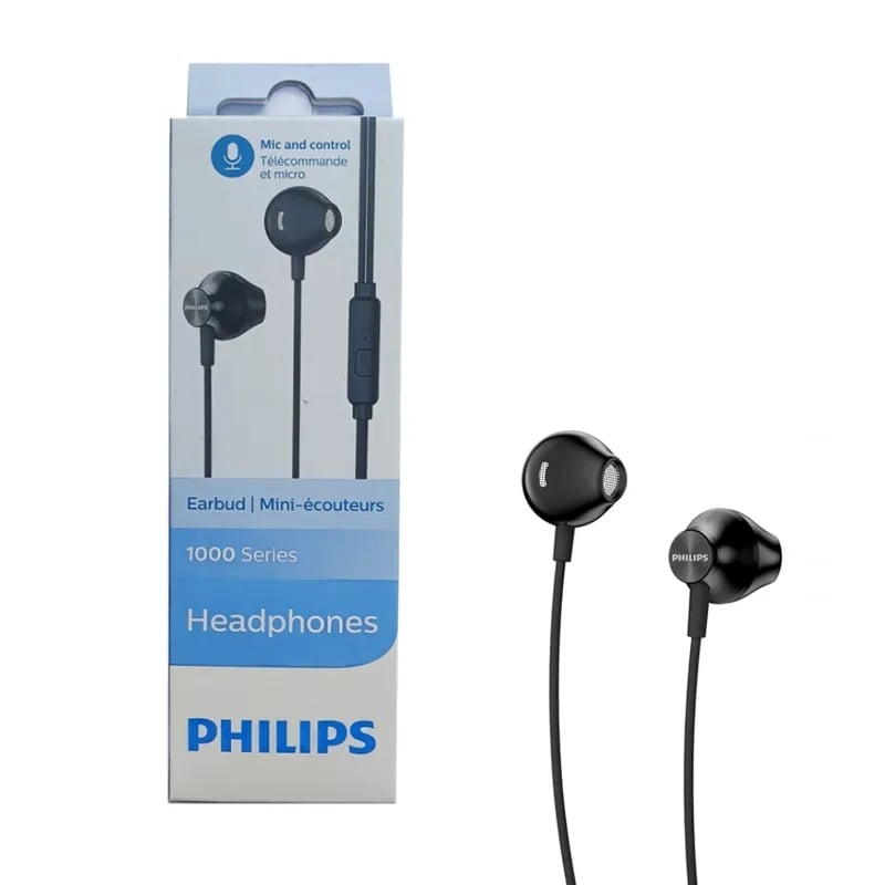 AUDIFONO PHILIPS 1000 SERIES TAUE101WT - 3.5 MM - ESTÉREO - NEGRO - 1