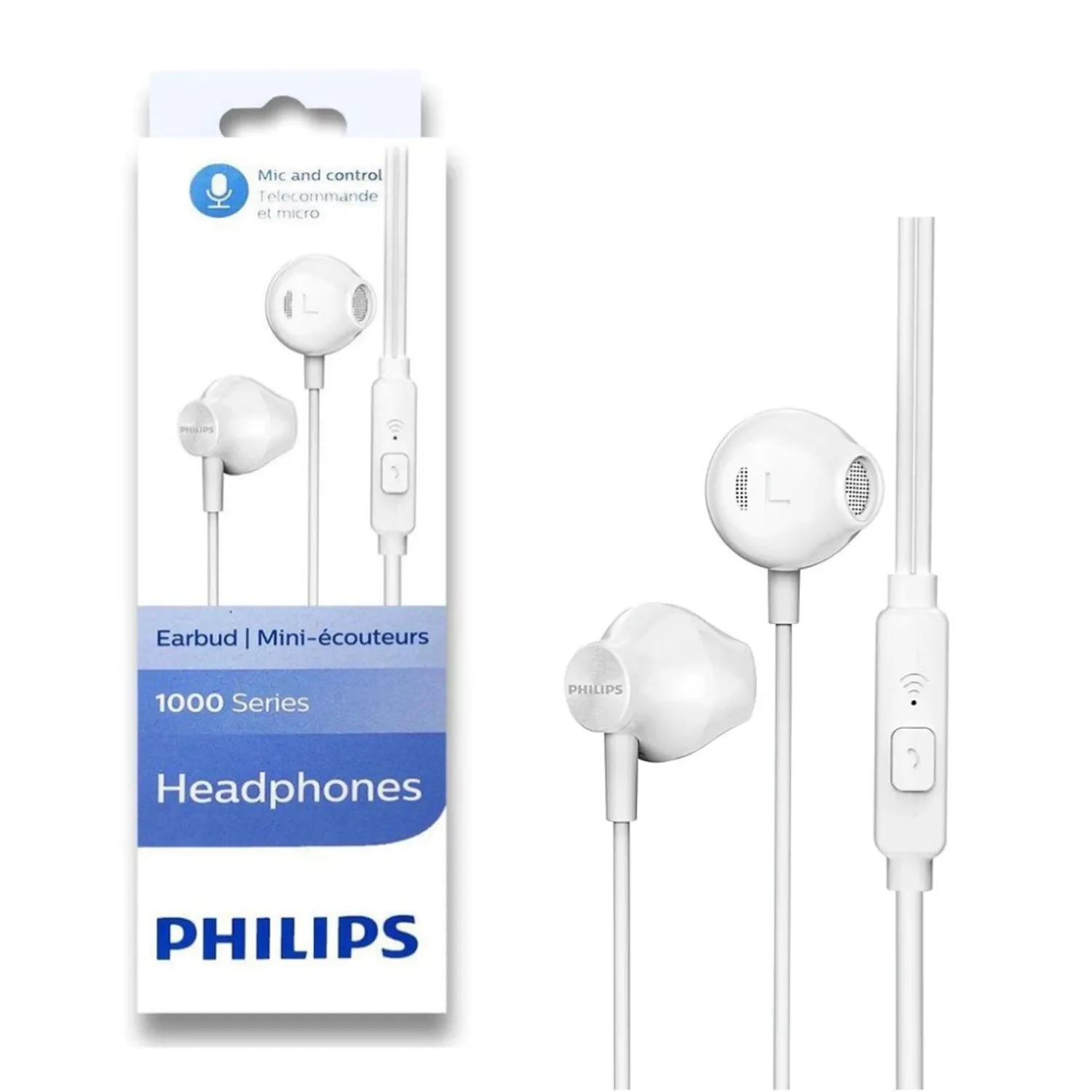 AUDIFONO PHILIPS 1000 SERIES TAUE101WT - 3.5 MM - ESTÉREO - BLANCO - 1