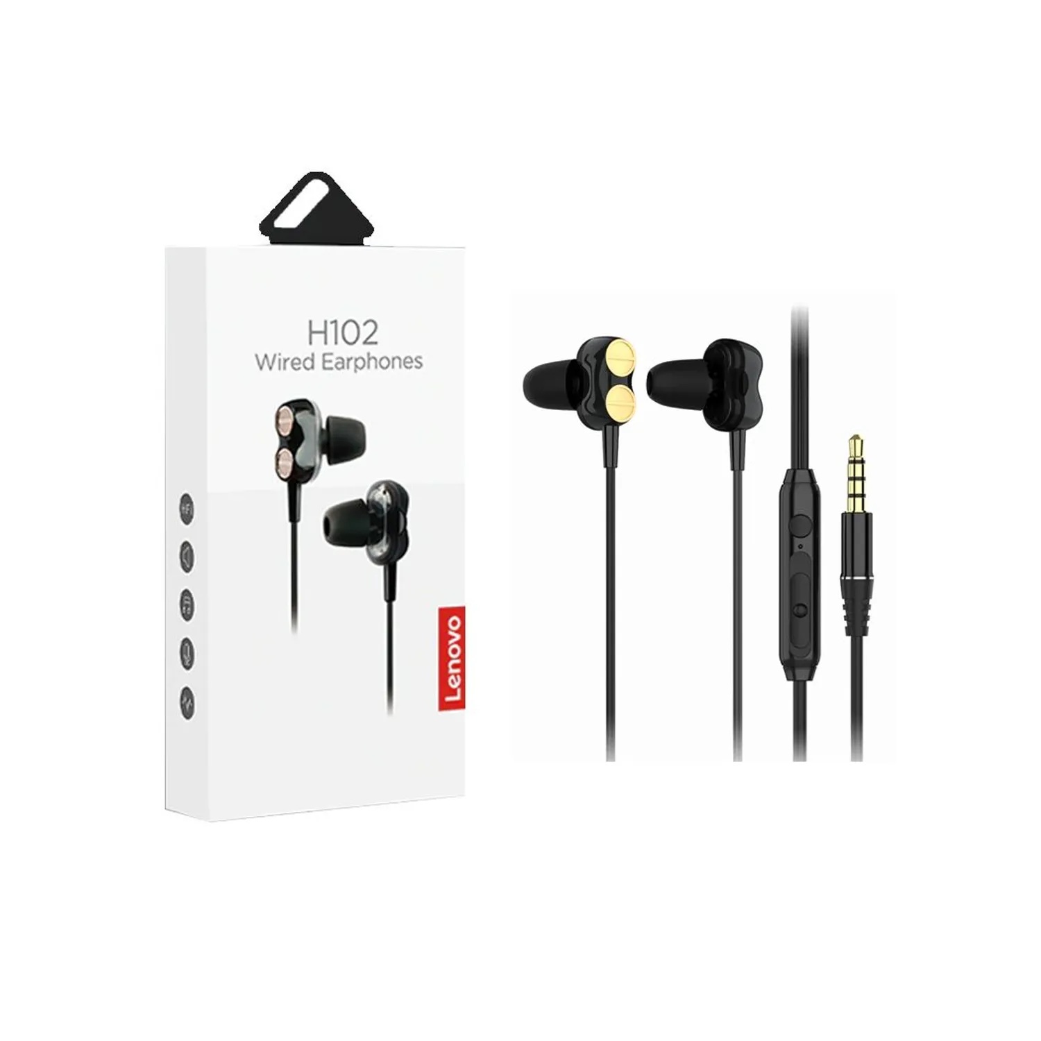 AUDÍFONOS LENOVO H102  COMODIDAD Y CALIDAD DE SONIDO-NEGRO - 1