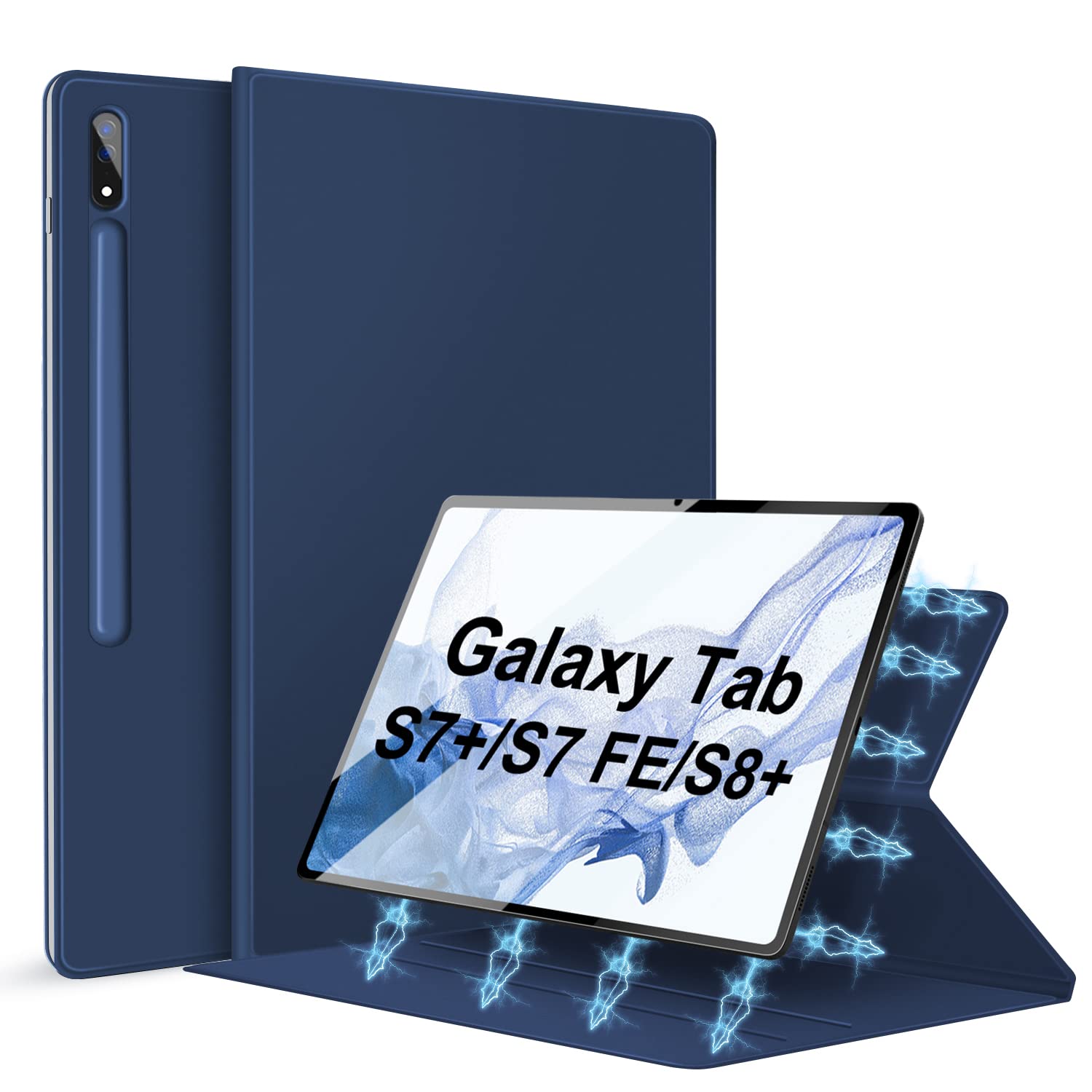 CASE SILICONA PARA TABLETS SAMSUNG GALAXY TAB S7+ S7 FE S8+ -AZUL - 1