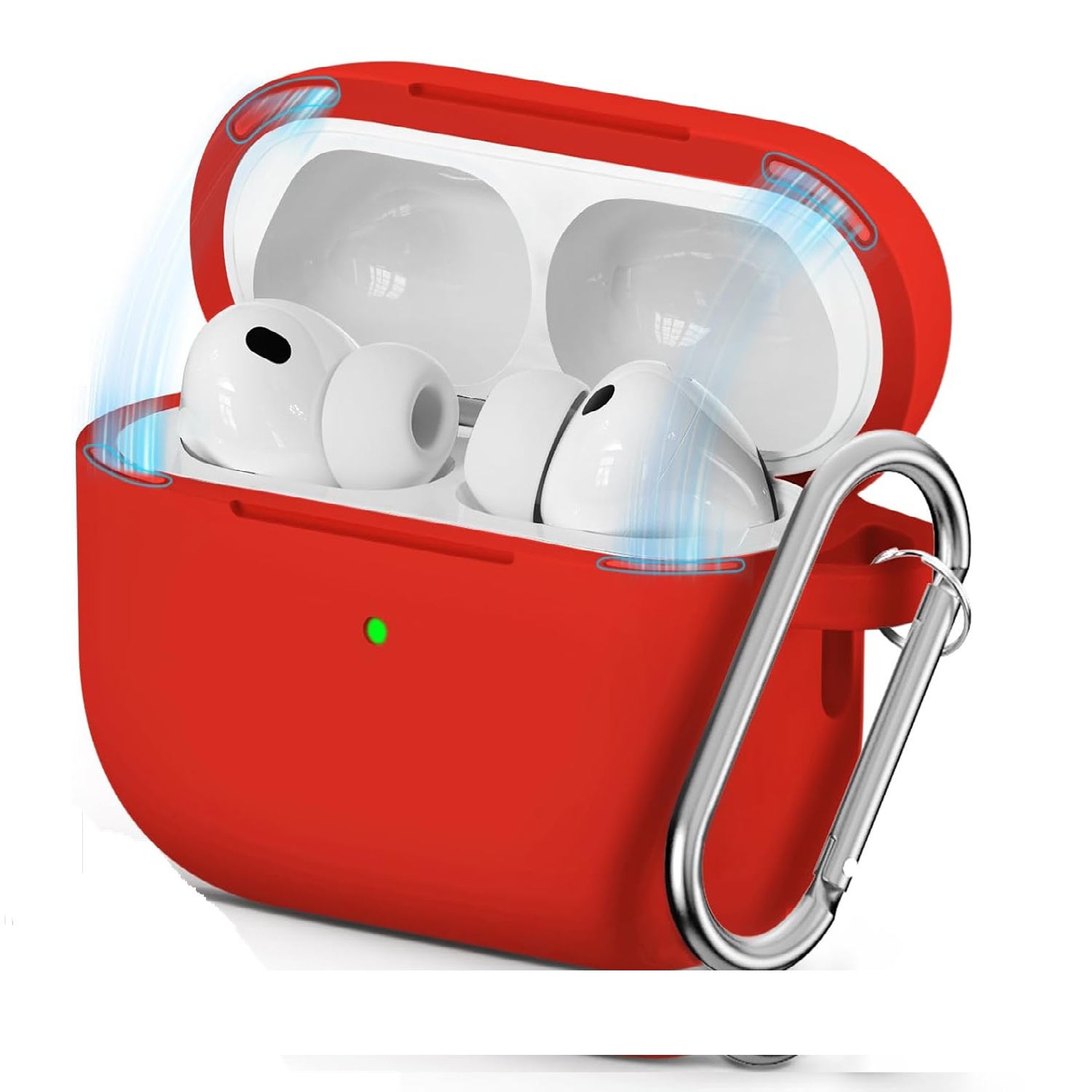 FUNDA SILICONA PARA AIRPODS PRO 3 -ROJO - 1