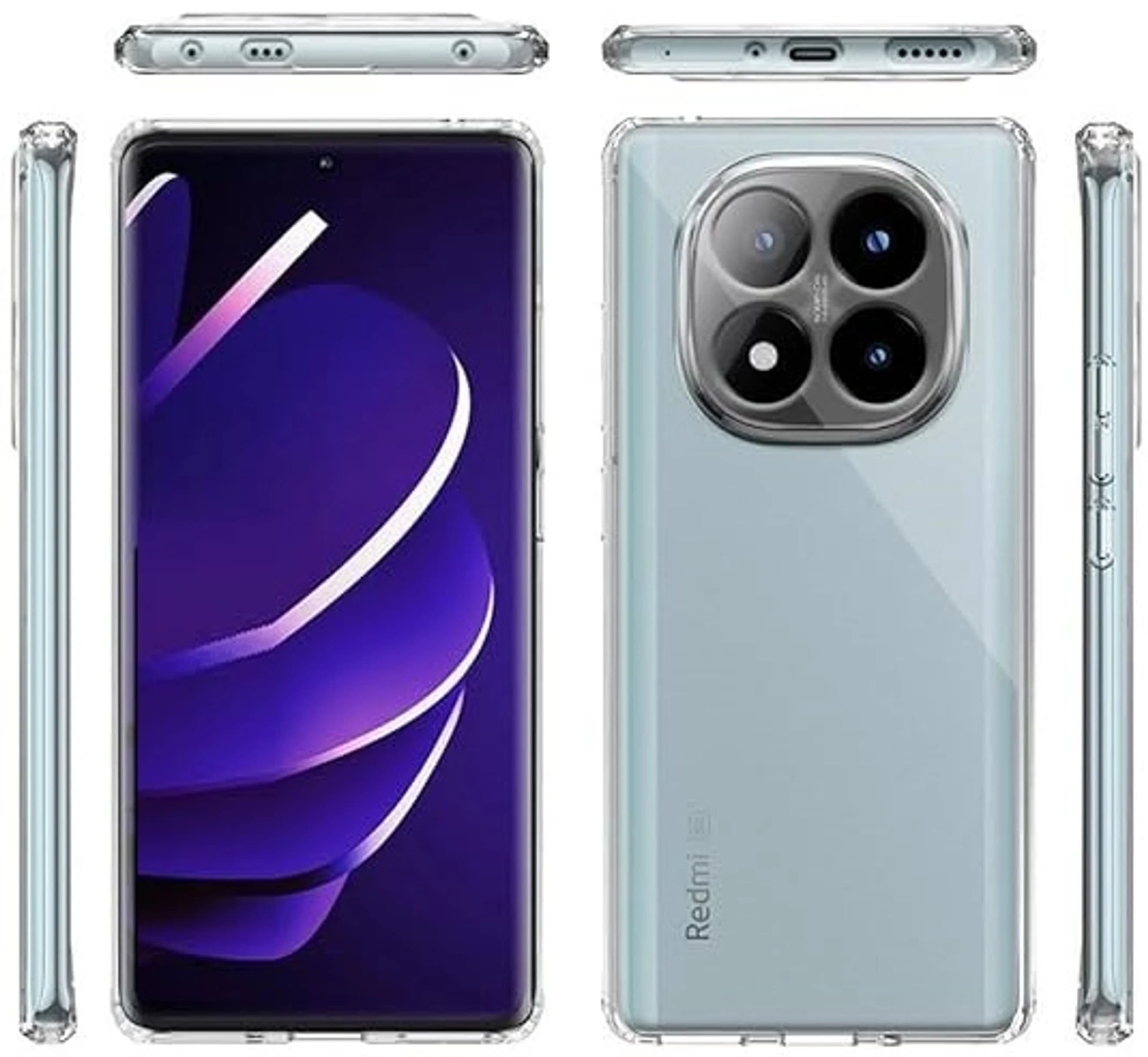 CASE 360 SON 3 EN 1 TRANSPARENTE PARA REDMI NOTE 15 PRO PLUS - 2