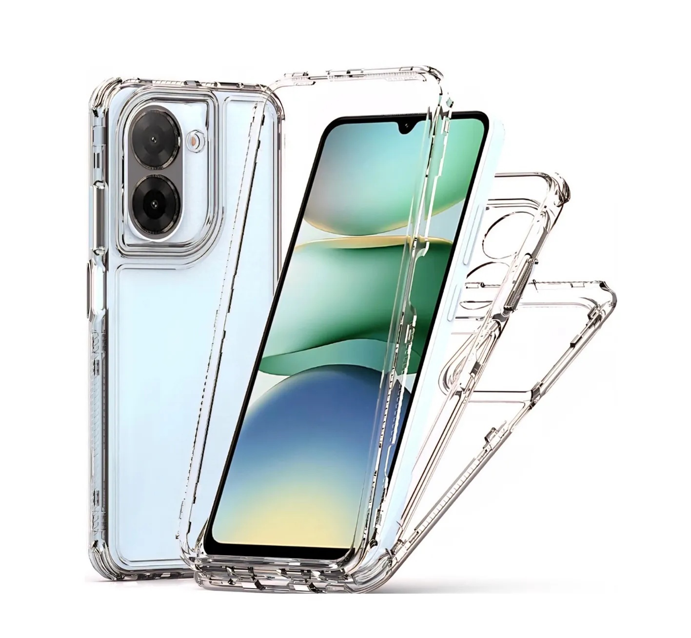 CASE 360 SON 3 EN 1 TRANSPARENTE PARA REDMI A5 - 2