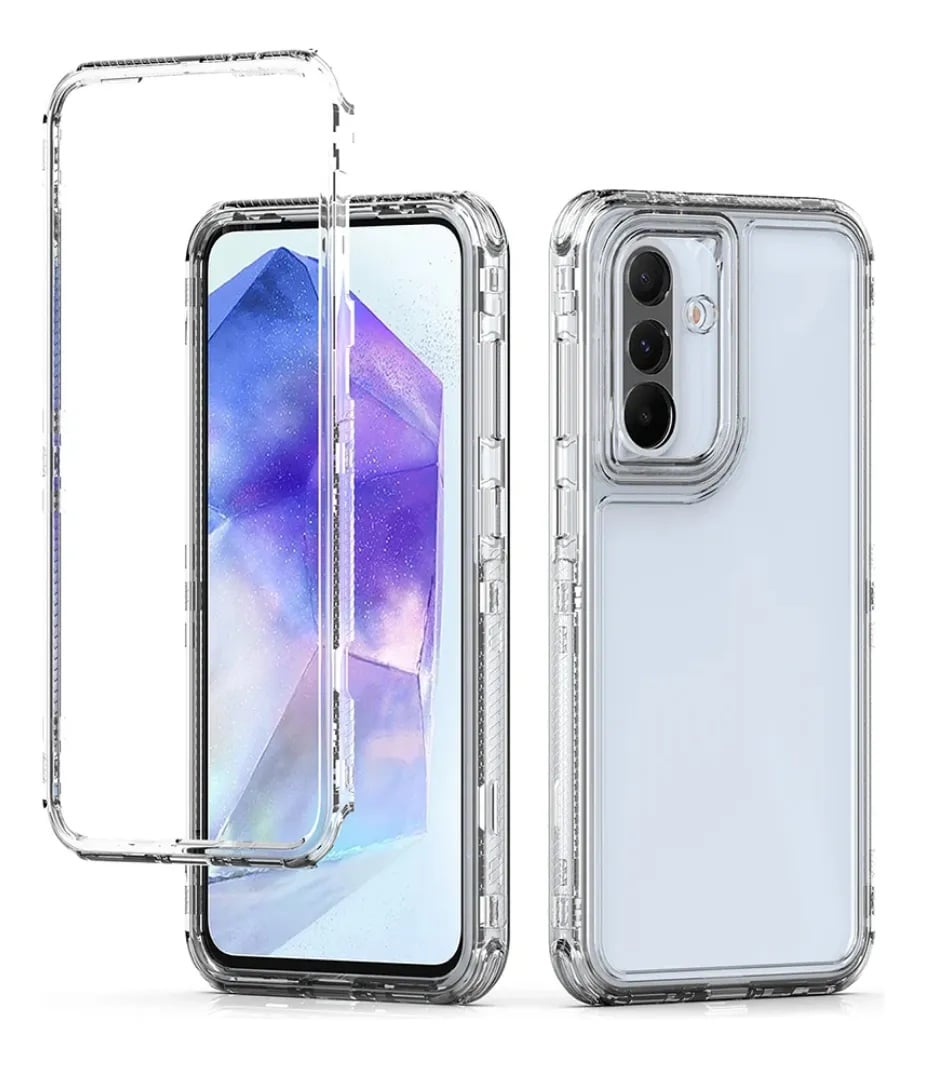 CASE 360 SON 3 EN 1 TRANSPARENTE PARA SAMSUNG A56 - 1