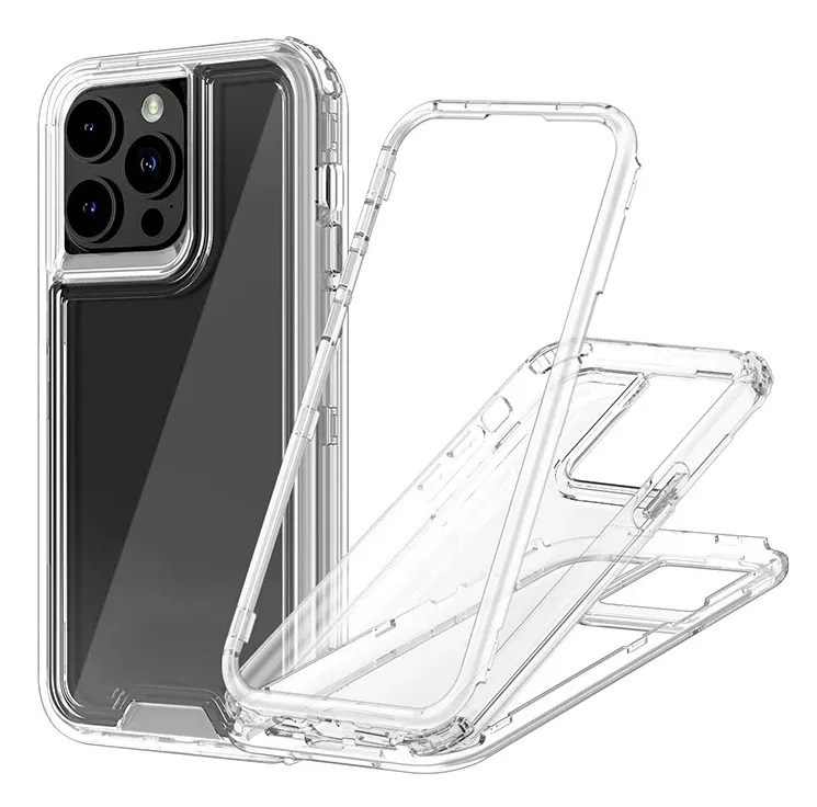 CASE 360 SON 3 EN 1 TRANSPARENTE PARA IPHONE 15 PRO MAX - 2
