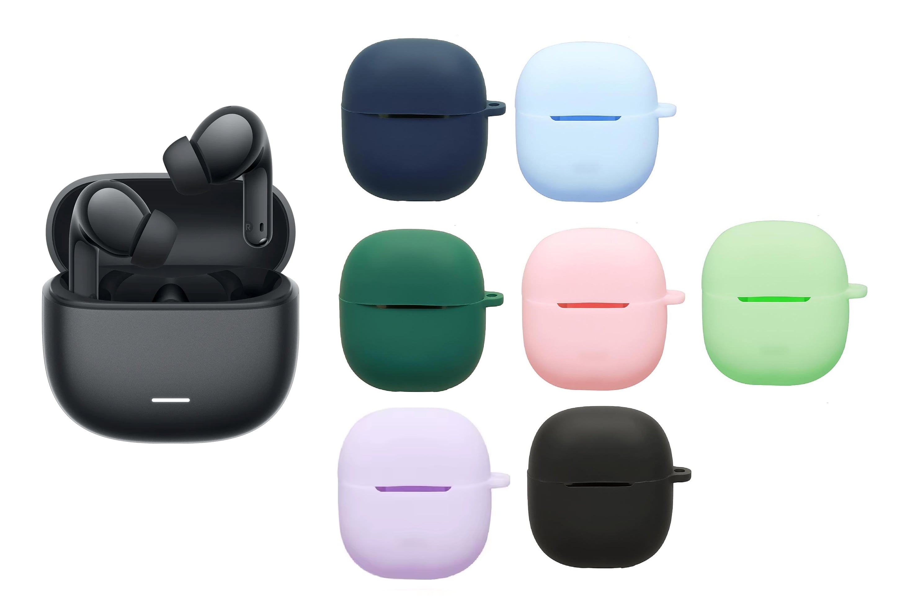 AUDIFONOS REDMI BUDS 8 LITE NEGRO + PROTECTOR - 1