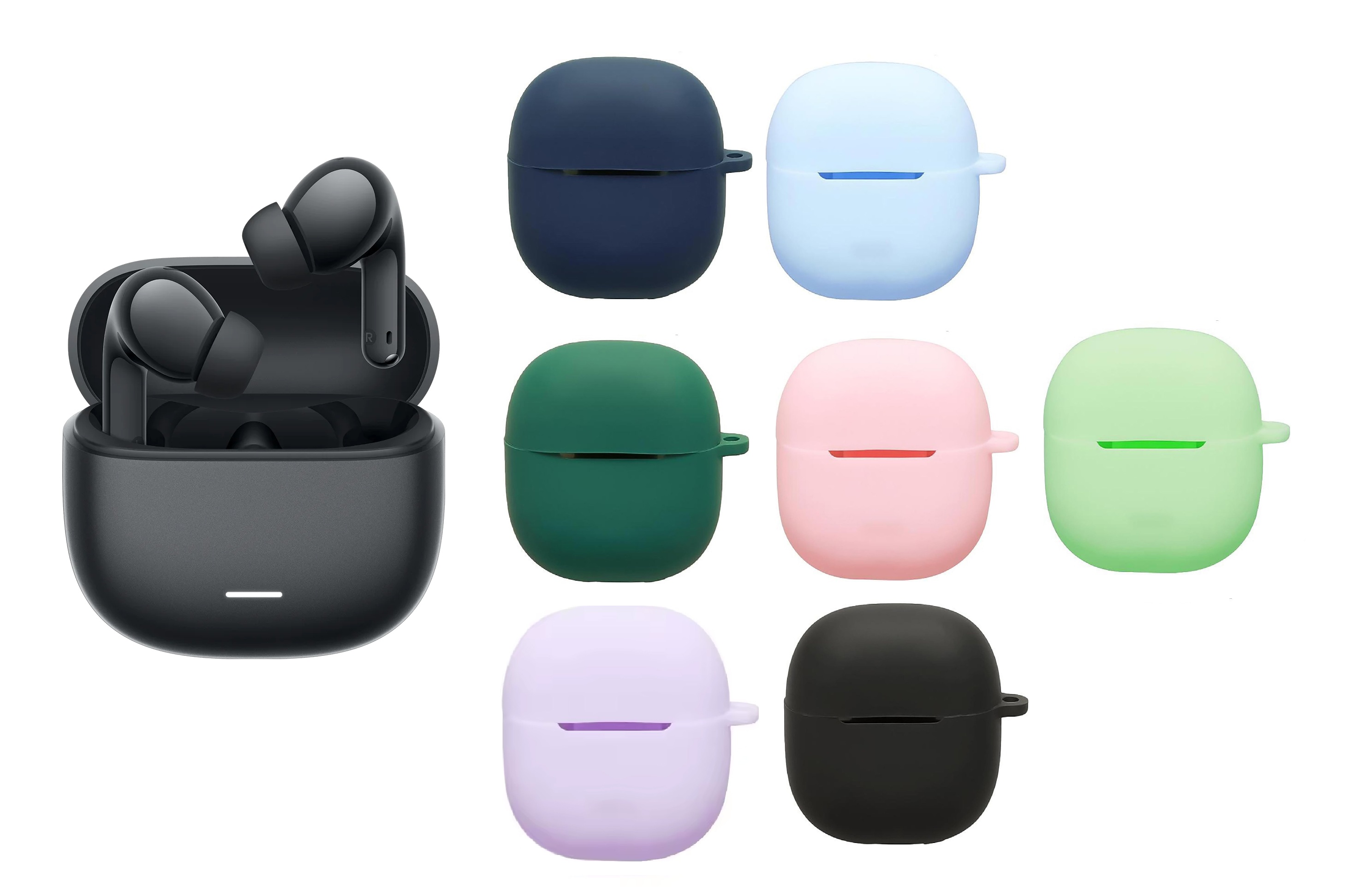 AUDIFONOS REDMI BUDS 8 LITE NEGRO + PROTECTOR - 1