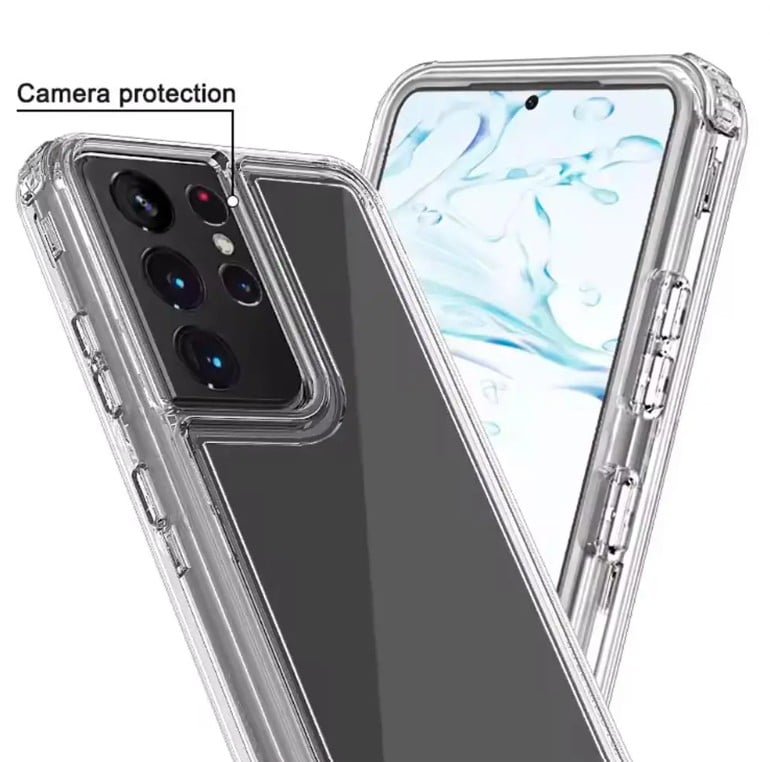 CASE TRANSPARENTE 360° PARA SAMSUNG S21 ULTRA PROTECCIÓN COMPLETA ANTIGOLPES - 3