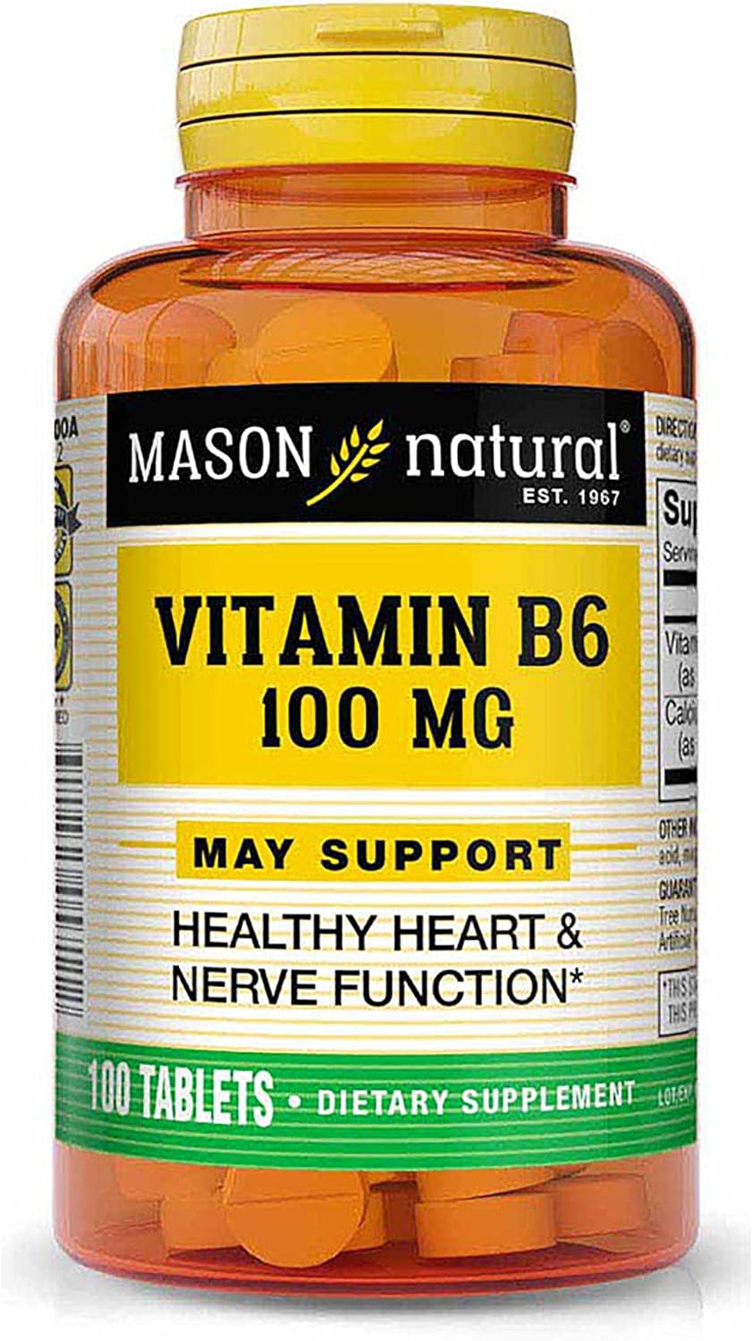 VITAMINA MASON NATURAL B6 100MG 100 TABLETAS - 1
