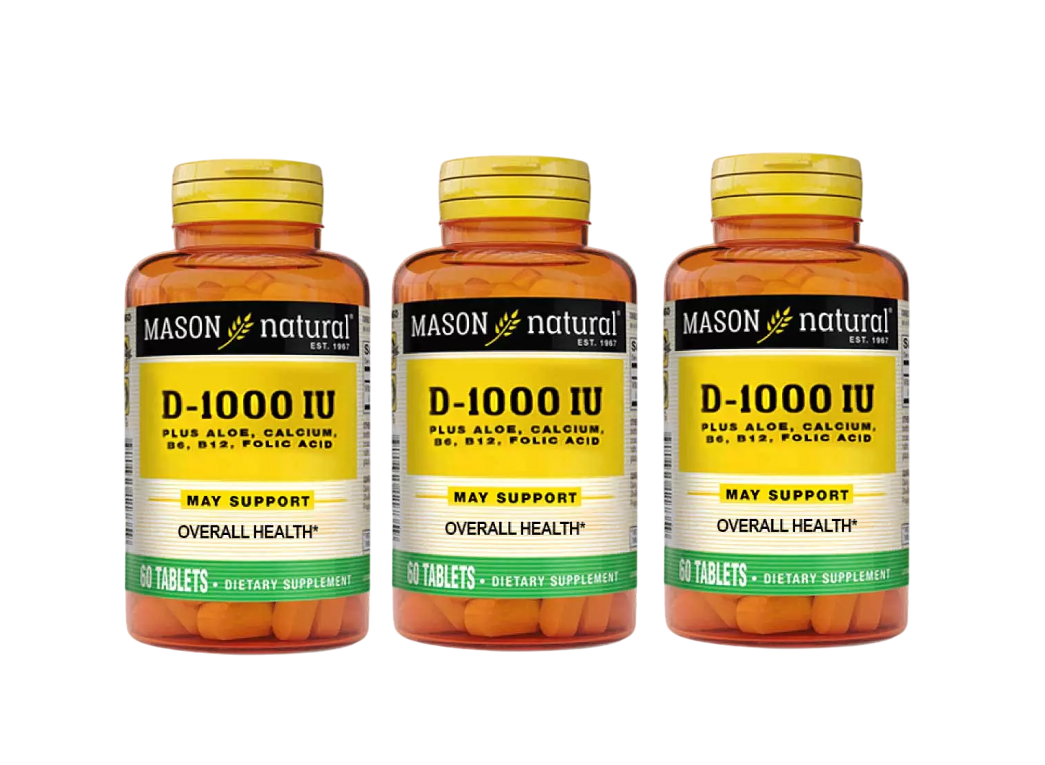 VITAMINA MASON NATURAL D3 1000UI SALUD OSEA B 03 FRASCOS - 1