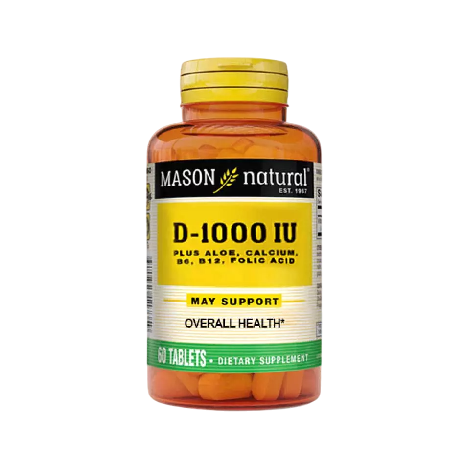 VITAMINA MASON NATURAL D3 1000UI SALUD OSEA 60 TABLETAS - 1