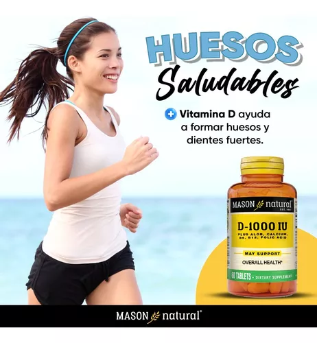 VITAMINA MASON NATURAL D3 1000UI SALUD OSEA 60 TABLETAS - 4