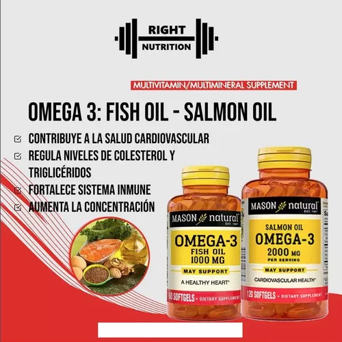 SUPLEMENTO MASON NATURAL ACEITE DE PESCADO FUENTE DE OMEGAS PACK - 3