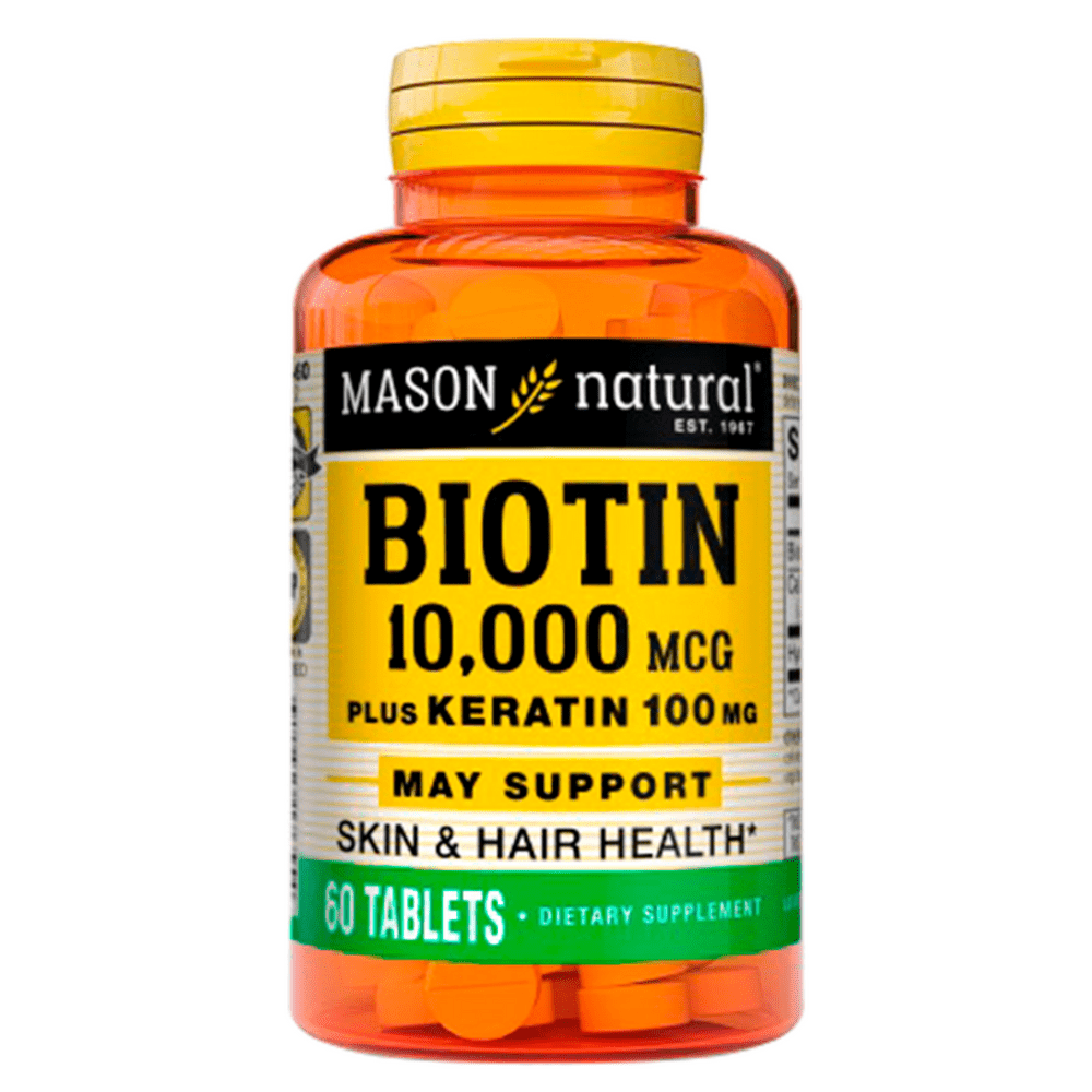 SUPLEMENTO MASON NATURAL BIOTINA MASON 10.000MCG + KERATINA 100MCG 60 TABLETAS - 1