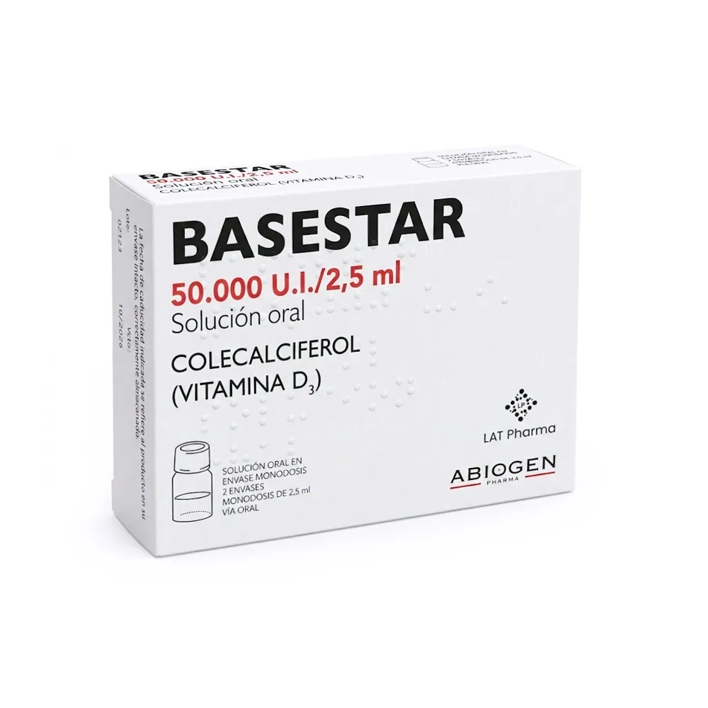 BASESTAR VITAMINA D3 50,000UI LAT PHARMA 2.5ML SOLUCION ORAL - 1