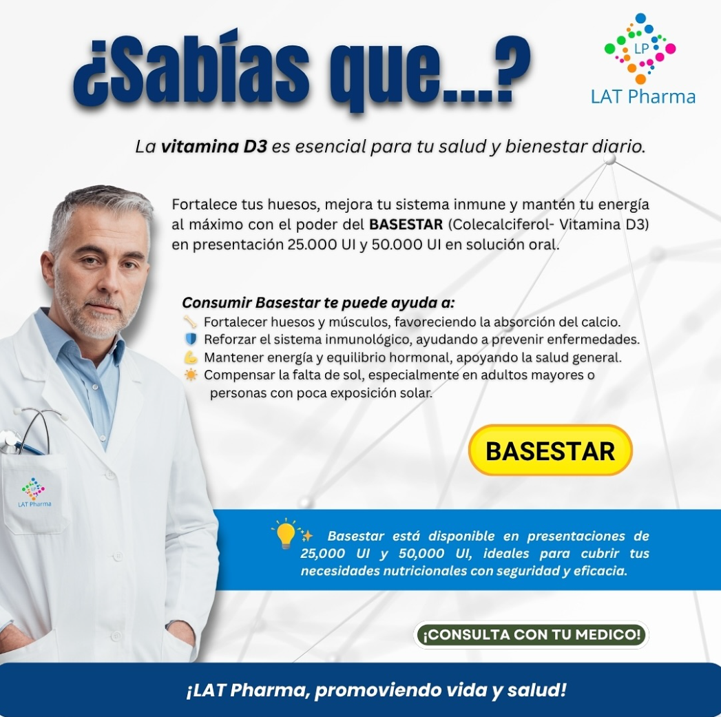 BASESTAR VITAMINA D3 50,000UI LAT PHARMA 2.5ML SOLUCION ORAL - 2
