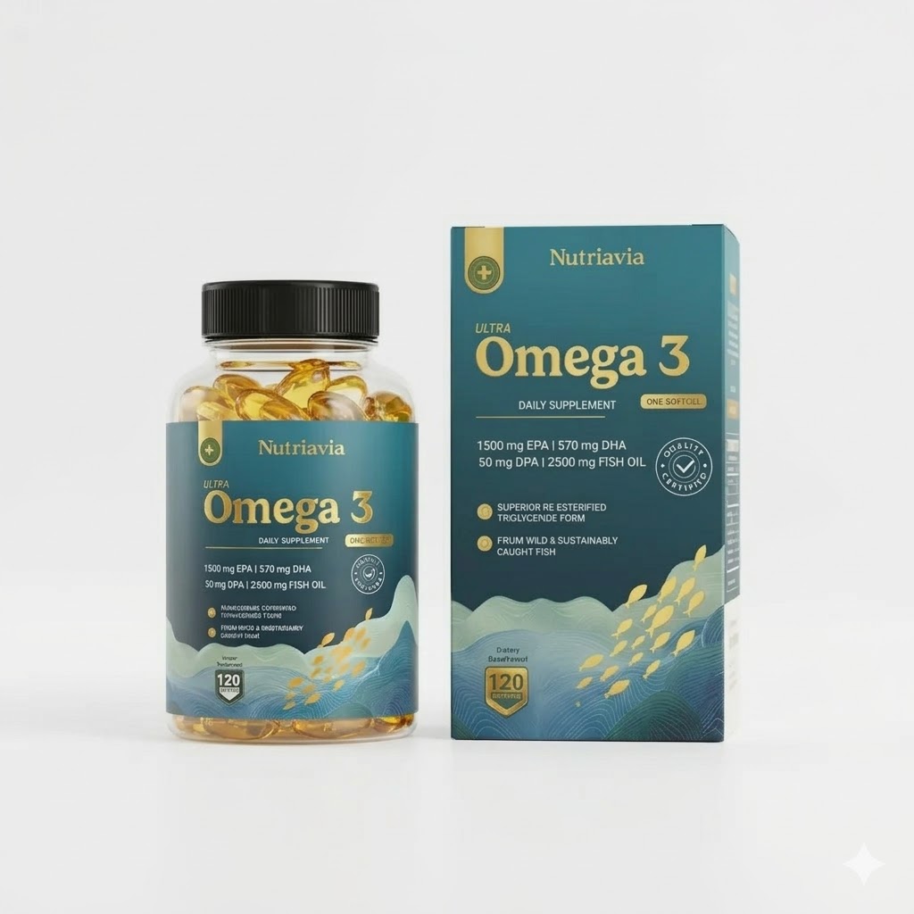 ULTRA OMEGA 3 NUTRIAVIA ALTA CONCENTRACION 2500MG 120 SOFTGELS - 1