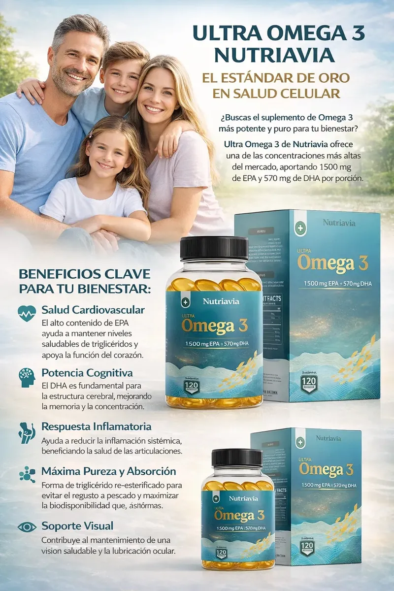 ULTRA OMEGA 3 NUTRIAVIA ALTA CONCENTRACION 2500MG 120 SOFTGELS - 3