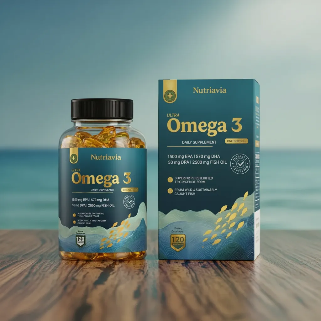 ULTRA OMEGA 3 NUTRIAVIA ALTA CONCENTRACION 2500MG 120 SOFTGELS - 4
