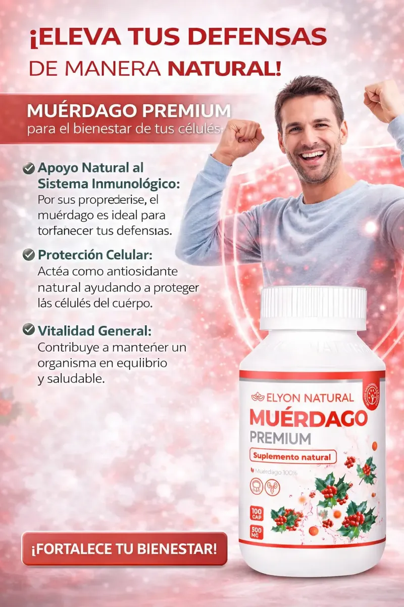 MUÉRDAGO ELYON NATURAL APOYO INMUNOLÓGICO 500MG 100 CÁPSULAS - 5