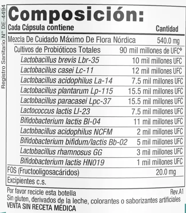 MAXIMUN CARE PROBIOTIC CONFORT NORDIC NATURALS 30 CAPSULAS - 2