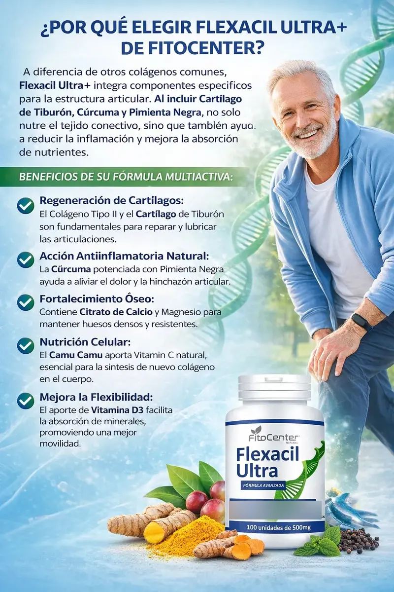 FLEXACIL ULTRA 500MG FITOCENTER SALUD ARTICULAR 100 CAPSULAS - 3