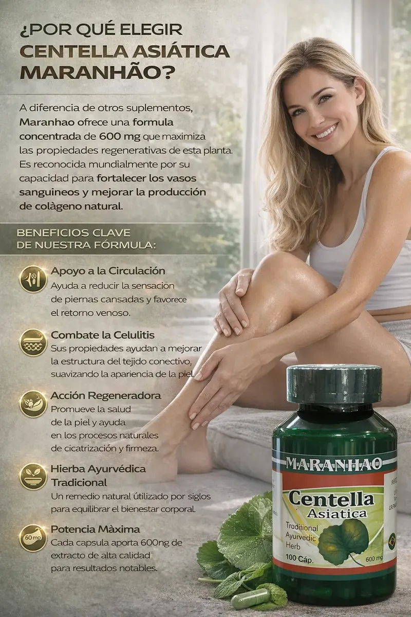 SUPLEMENTO CENTELLA ASIÁTICA MARANHÃO 600MG 100 CAPSULAS - 2