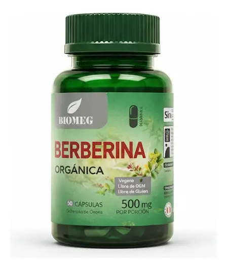 BERBERINE ORGANICA BIOMEG CONTROLA GLUCOSA 500MG 90 CAPSULAS - 1