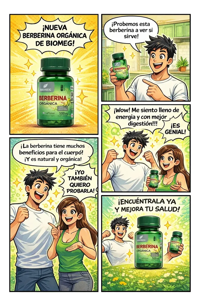 BERBERINE ORGANICA BIOMEG CONTROLA GLUCOSA 500MG 90 CAPSULAS - 4