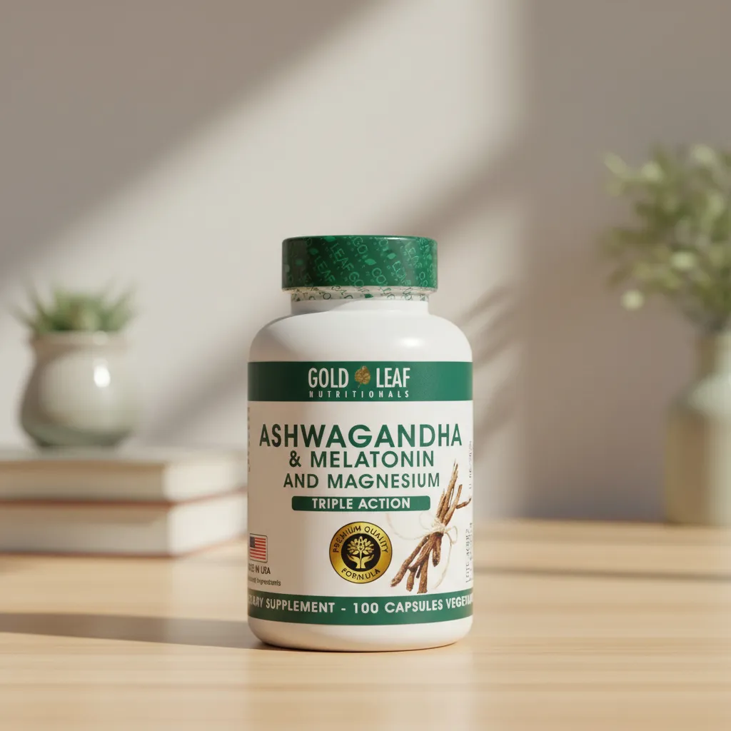 ASHWAGANDHA CON MELATONINA Y MAGNESIO GOLD LEAF 100 CAPSULAS - 5