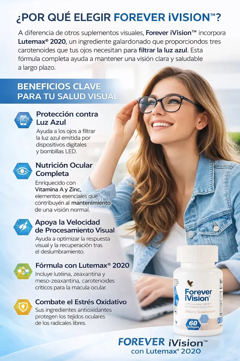 FOREVER IVISION LUTEMAX 2020 - VITAMINA A 60 CAPSULAS - 3