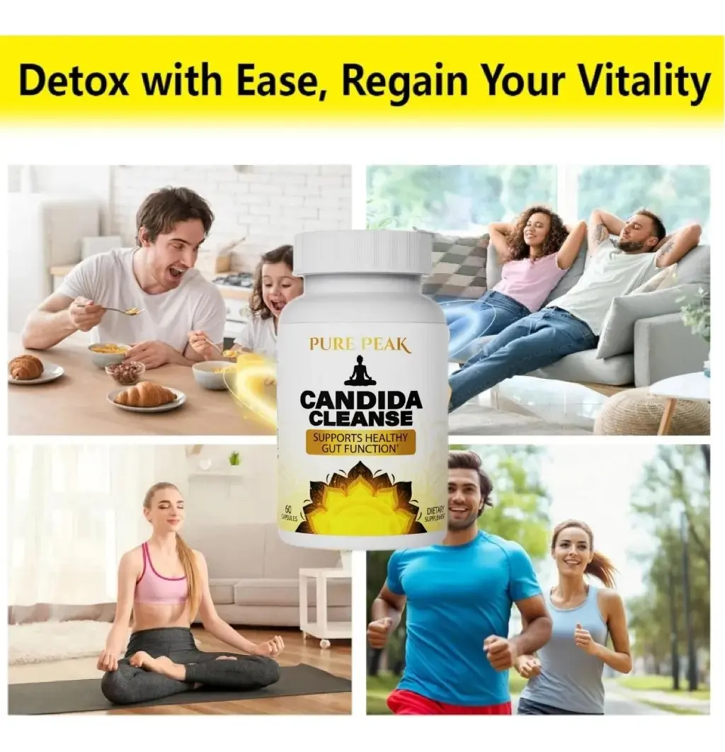 PURE PEAK CANDIDA CLEANSE AYUDA AL INTESTINO 60 CAPSULAS SABOR SIN SABOR - 4