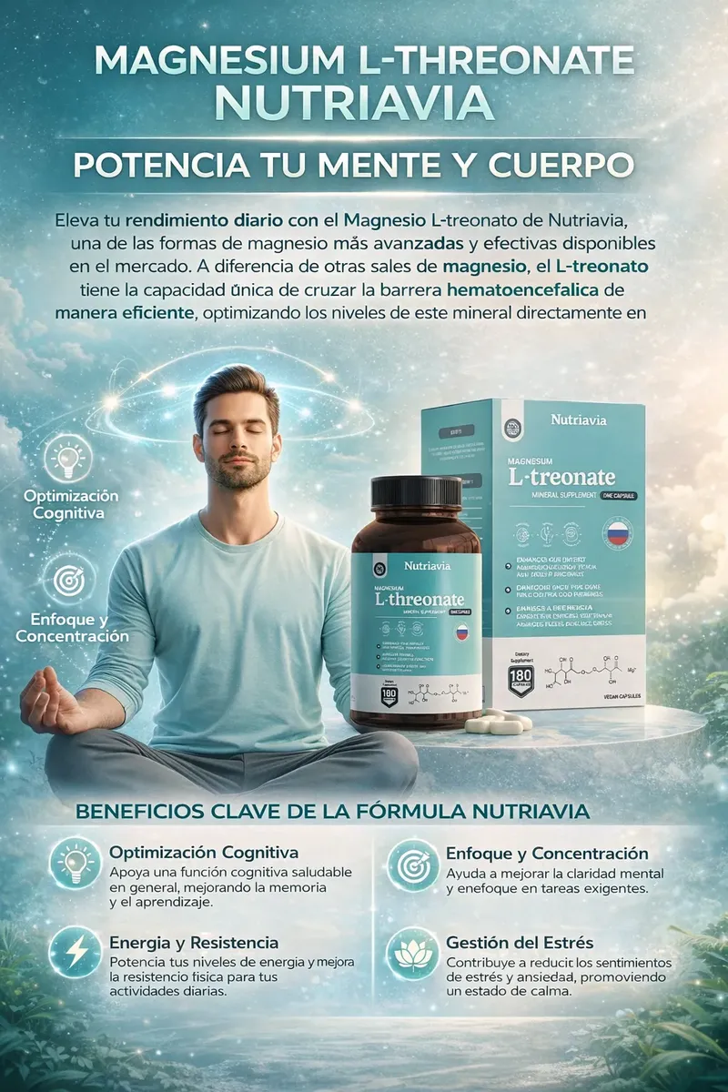 L TREONATO MAGNESIO 2000MCG COMPUESTO NUTRIAVIA 180 CAPSULAS - 2