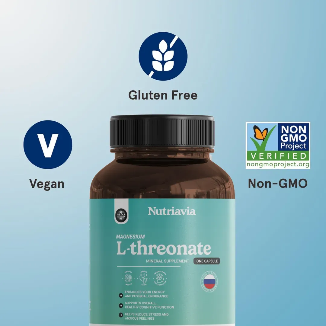 L TREONATO MAGNESIO 2000MCG COMPUESTO NUTRIAVIA 180 CAPSULAS - 6