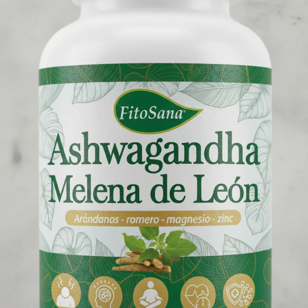 ASHWAGANDHA CON MELENA DE LEÓN FITOSANA 100 CAPSULAS - 4