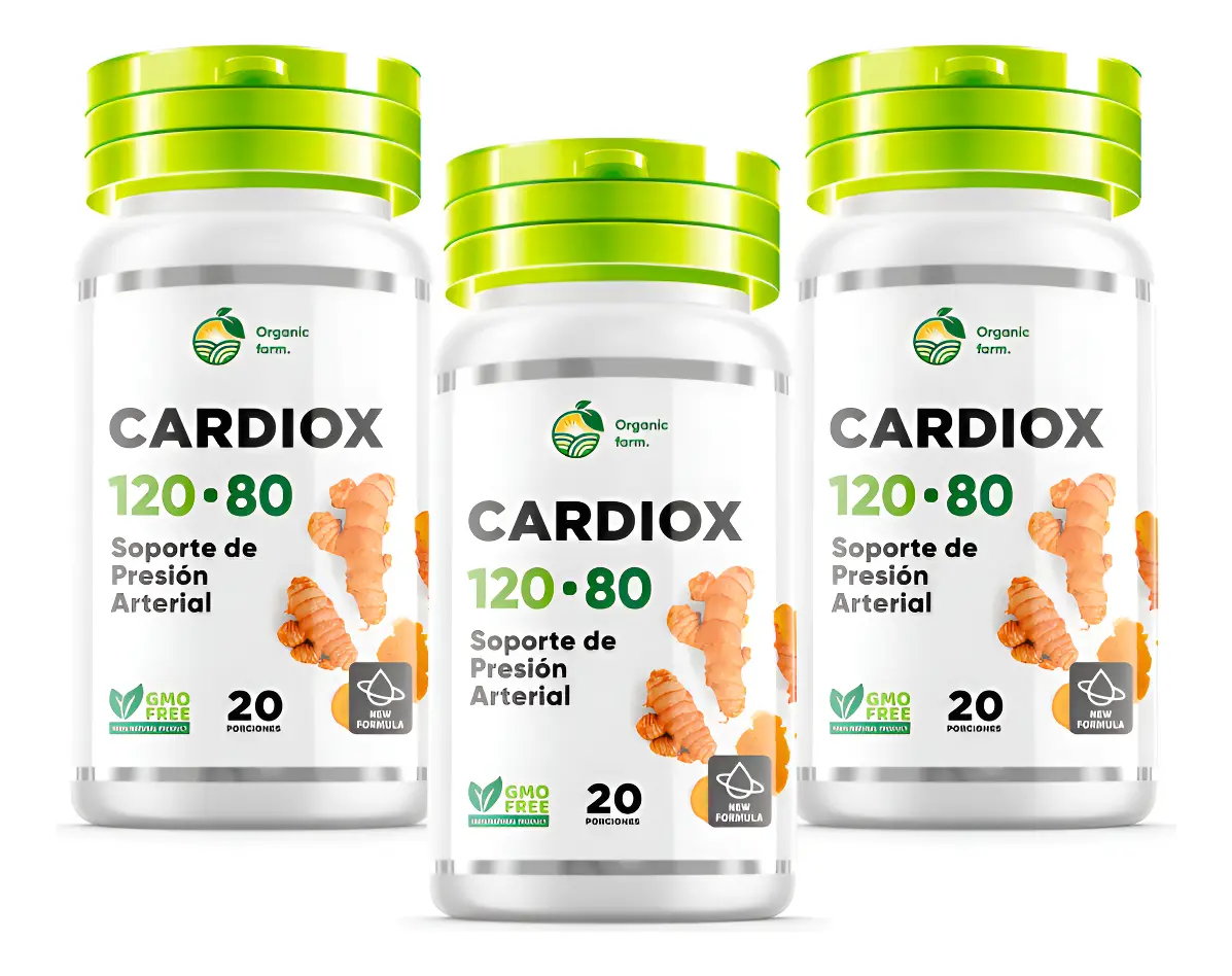 CARDIOX 120-80 CONTROL DE PRESIÓN CARDIACA 20 CAPSULAS 03 FRASCOS - 1