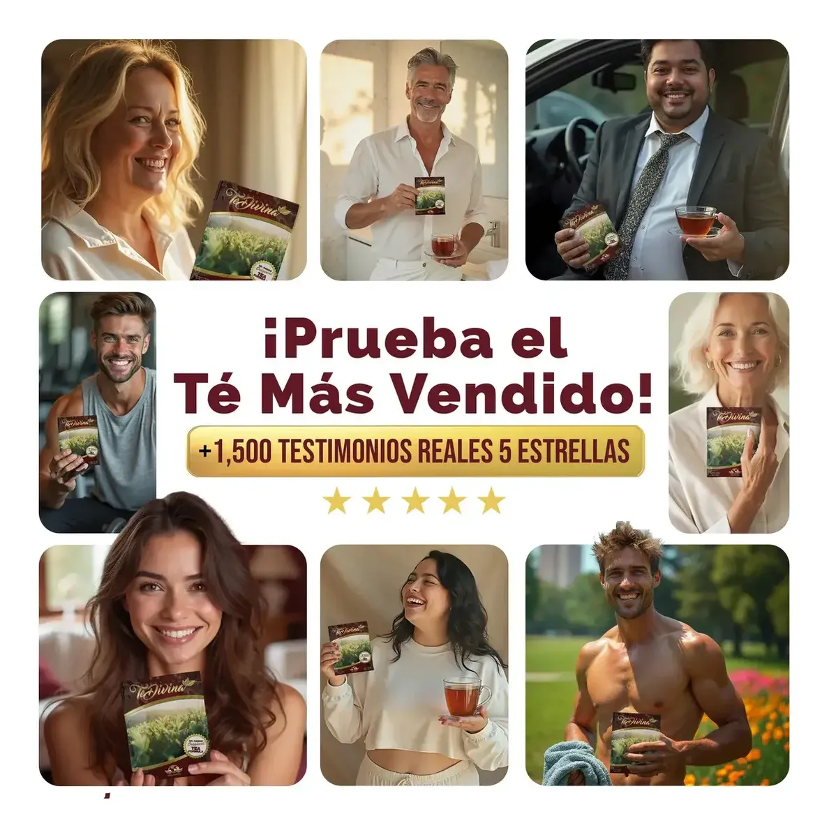 TÉ DIVINA DETOX VIDA DIVINA SABOR NATURAL LIBRE GLUTEN ORGÁNICO 8.5G - 5