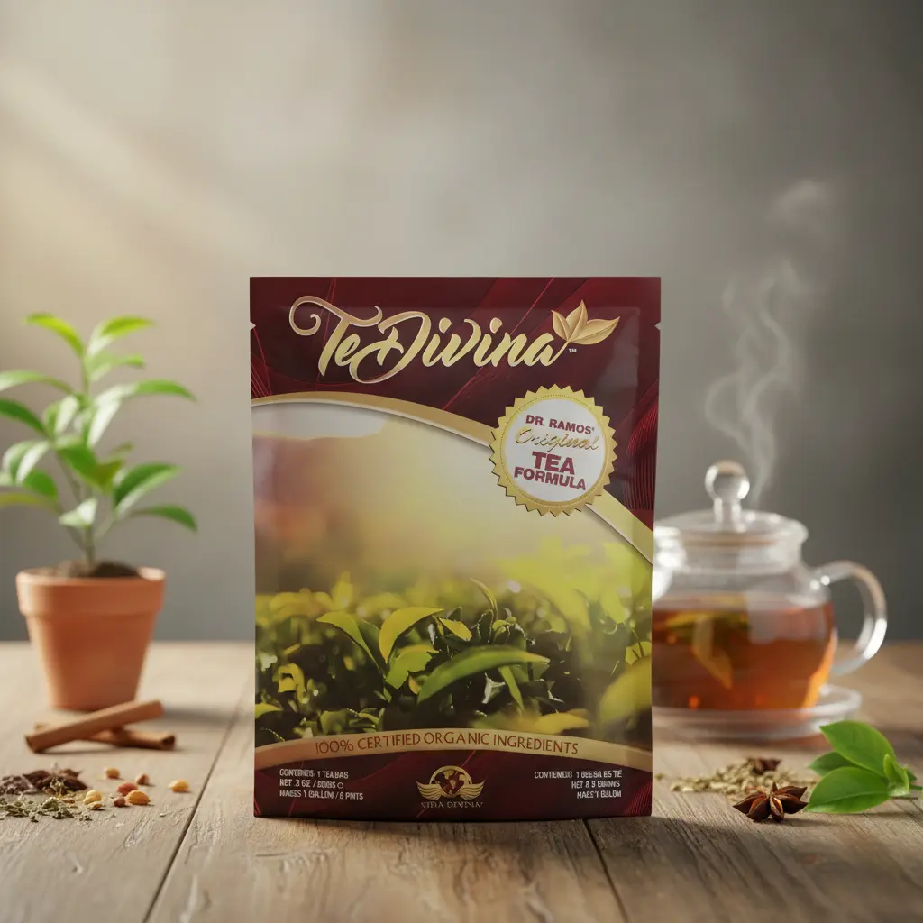 TÉ DIVINA DETOX VIDA DIVINA SABOR NATURAL LIBRE GLUTEN ORGÁNICO 8.5G - 7