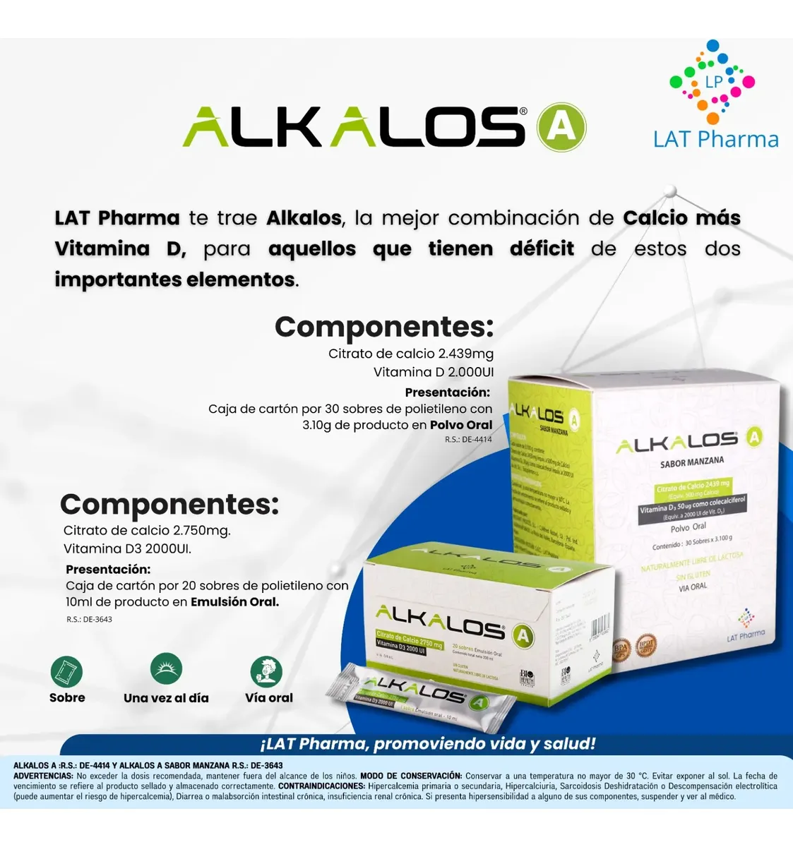 ALKALOS A BIOHEALT CITRATO DE CALCIO - VIT D3 CAJA 30 SOBRES - 3
