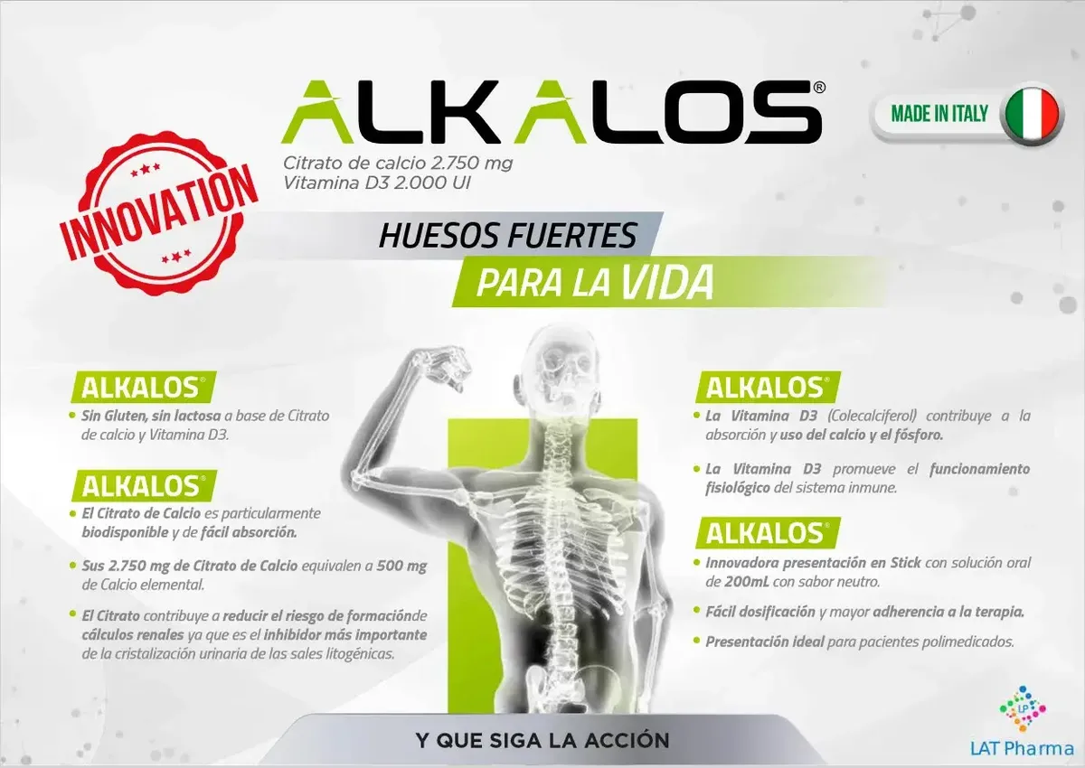 ALKALOS A BIOHEALT CITRATO DE CALCIO - VIT D3 20 STICK 200ML - 3