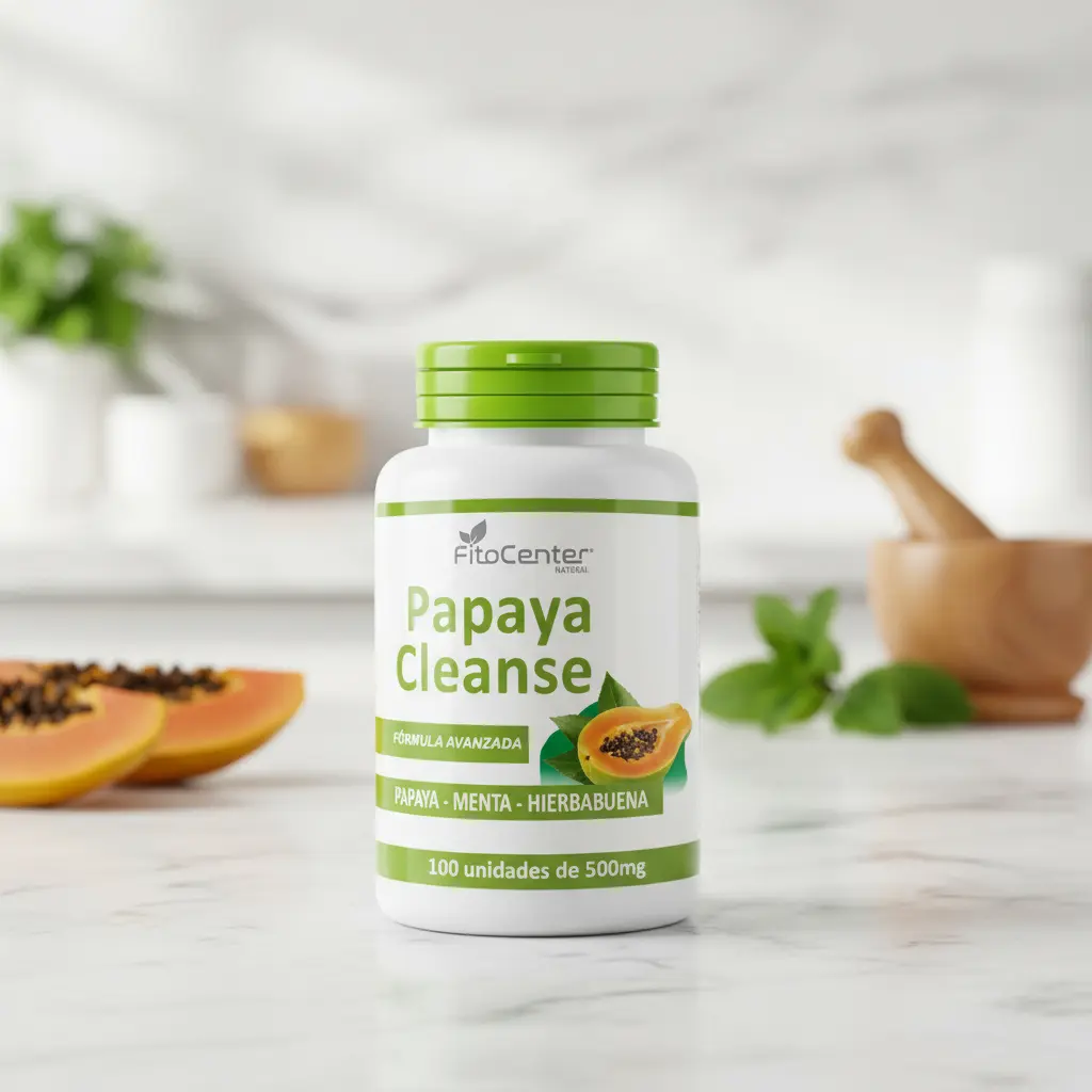 PAPAYA CLEANSE 500MG FITOCENTER LIMPIEZA DETOX 100 CAPSULAS - 4