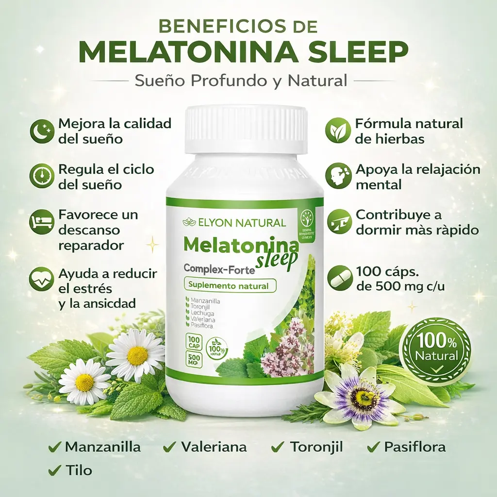 MELATONINA ELYON NATURAL DESCANSO REPARADOR 500MG 100 CAPSULAS - 2