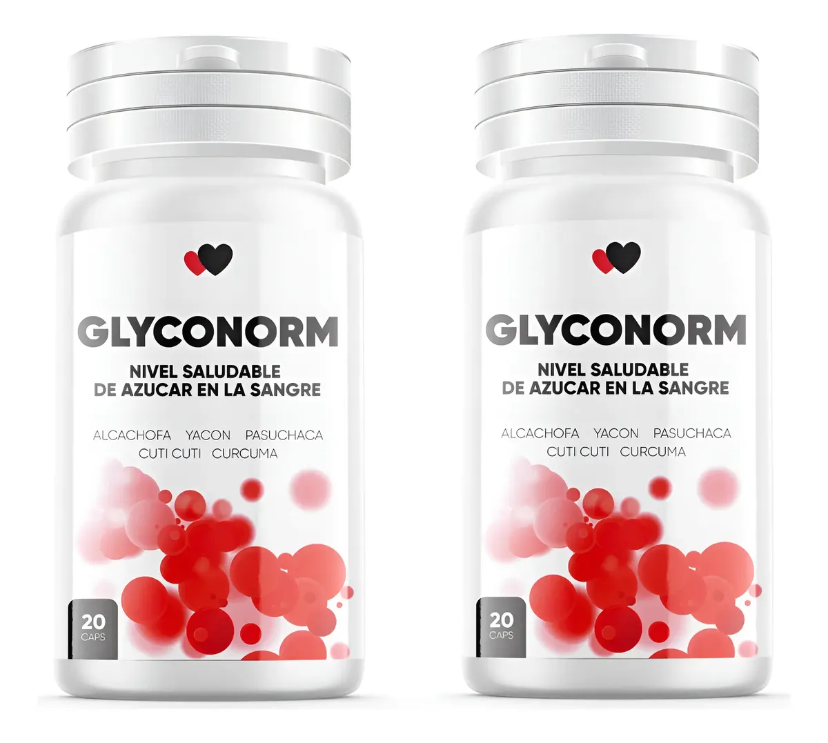 GLYCONORM 500MG TRATA LA DIABETES 20 CAPSULAS 02 FRASCOS - 1