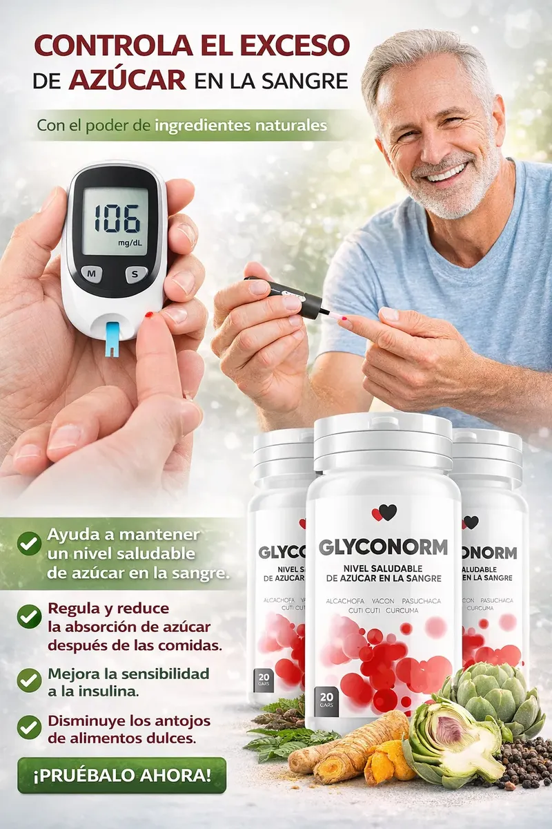GLYCONORM 500MG TRATA LA DIABETES 20 CAPSULAS 02 FRASCOS - 5