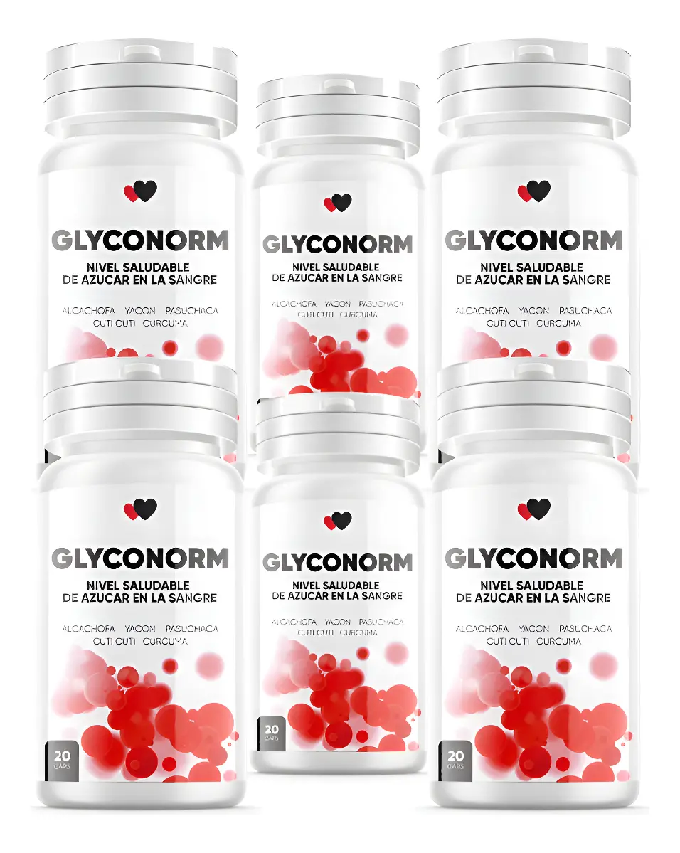 GLYCONORM 500MG TRATA DIABETES I - IL 20 CAPSULAS 06 FRASCOS - 1