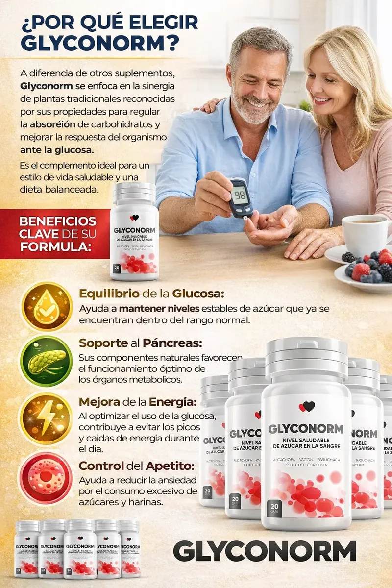 GLYCONORM 500MG TRATA DIABETES I - IL 20 CAPSULAS 06 FRASCOS - 2