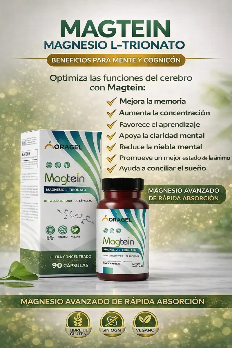 MAGNESIO L- TREONATO ORAGEL CONCENTRACIÓN 400MG 90 CÁPSULAS - 3