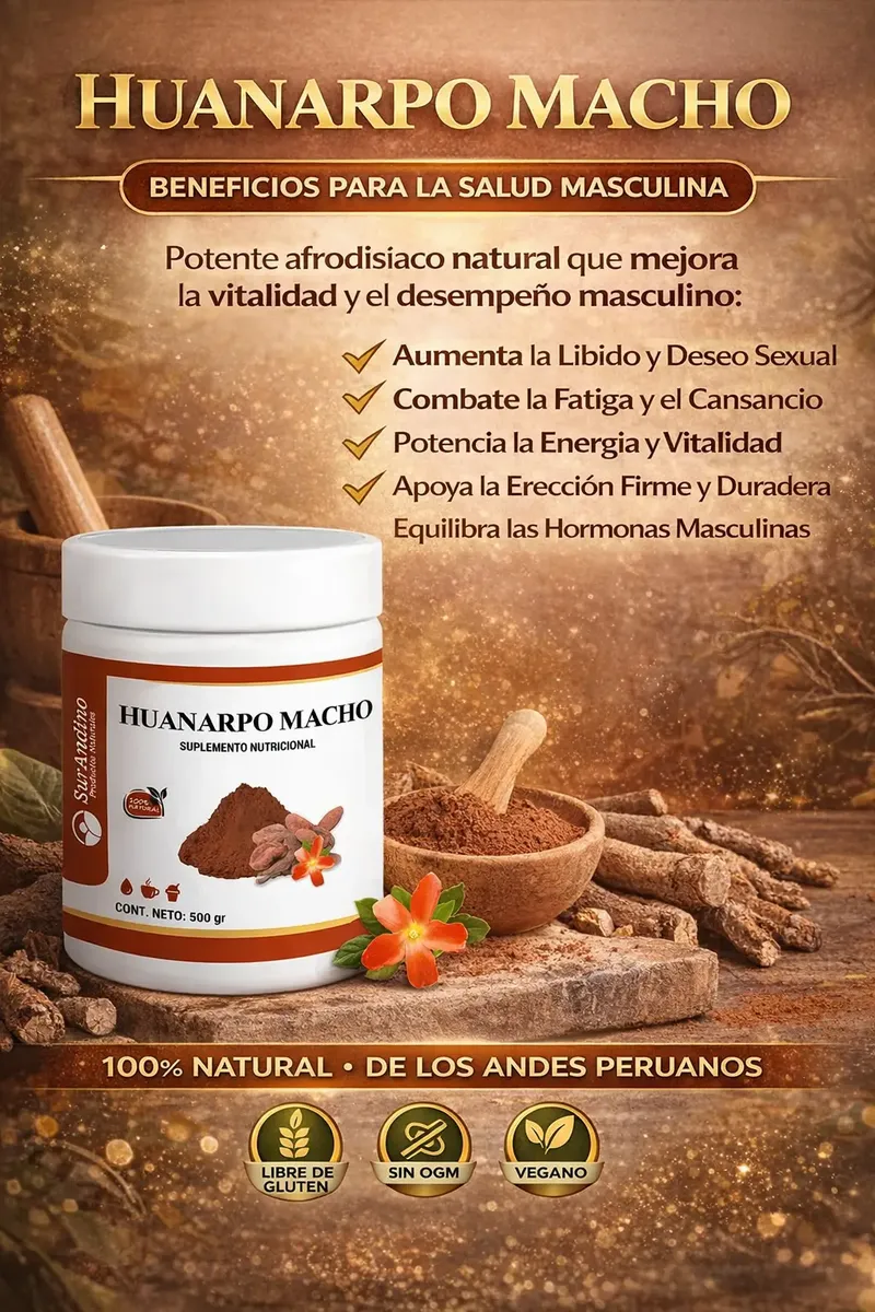 HUANARPO MACHO SUR ANDINO TRATA EYACULACIÓN PRECOZ 500GR - 2