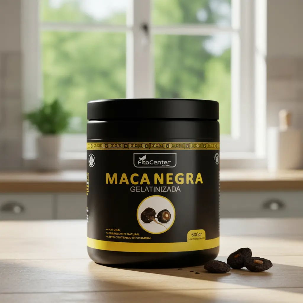 MACA NEGRA GELATINIZADA FITOCENTER NATURAL VITALIDAD 500G - 4